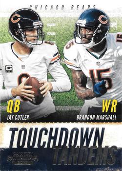 2013 Panini Contenders - Touchdown Tandems #5 Jay Cutler / Brandon Marshall Front