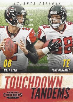 2013 Panini Contenders - Touchdown Tandems #9 Matt Ryan / Tony Gonzalez Front