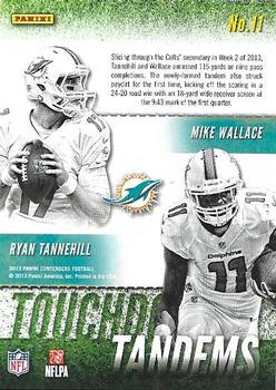2013 Panini Contenders - Touchdown Tandems Gold #11 Ryan Tannehill / Mike Wallace Back