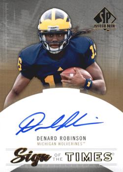 2013 SP Authentic - Sign of the Times #ST-ER Denard Robinson Front