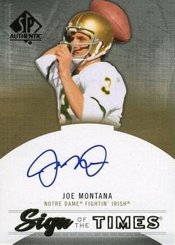 2013 SP Authentic - Sign of the Times #ST-JM Joe Montana Front