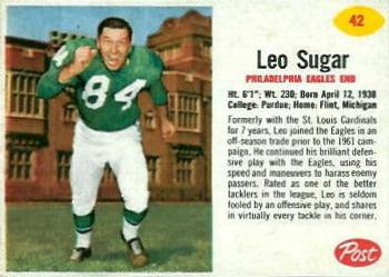 1962 Post Cereal #42 Leo Sugar Front
