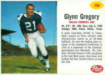 1962 Post Cereal #134 Glynn Gregory Front