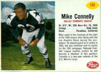 1962 Post Cereal #136 Mike Connelly Front