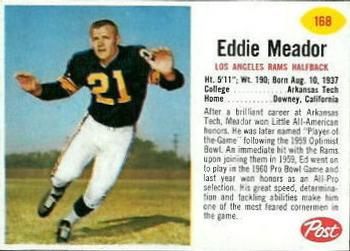 1962 Post Cereal #168 Ed Meador Front