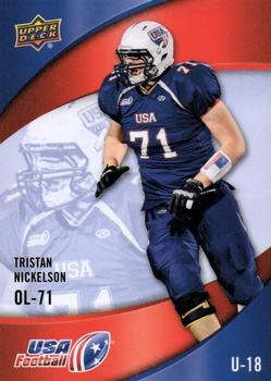 2013 Upper Deck USA Football #19 Tristan Nickelson Front