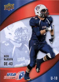 2013 Upper Deck USA Football #24 Nick McBeath Front