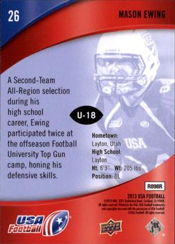 2013 Upper Deck USA Football #26 Mason Ewing Back