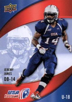 2013 Upper Deck USA Football #34 Jeremy James Front