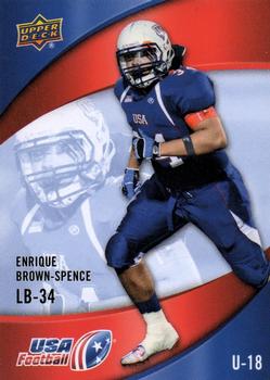 2013 Upper Deck USA Football #40 Enrique Brown-Spence Front