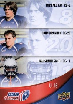2013 Upper Deck USA Football #60 Michael Kay / John Brannon / Rahshaun Smith Front