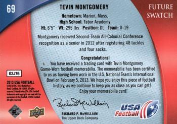 2013 Upper Deck USA Football #69 Tevin Montgomery Back