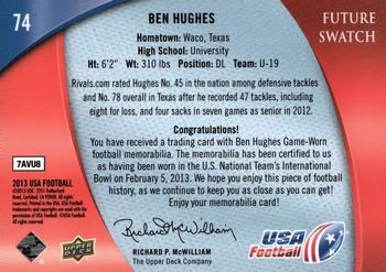 2013 Upper Deck USA Football #74 Ben Hughes Back