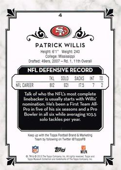 2013 Topps Museum Collection #4 Patrick Willis Back