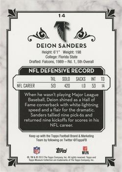 2013 Topps Museum Collection #14 Deion Sanders Back