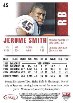 2014 SAGE HIT #45 Jerome Smith Back