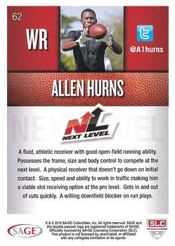 2014 SAGE HIT #62 Allen Hurns Back