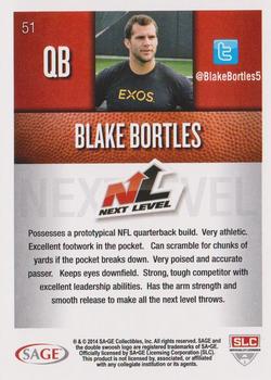 2014 SAGE HIT #51 Blake Bortles Back