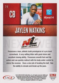 2014 SAGE HIT #74 Jaylen Watkins Back