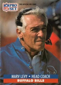 1991 Pro Set FACT Mobil #90 Marv Levy Front