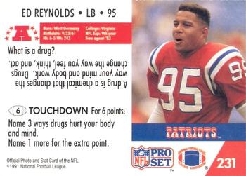 1991 Pro Set FACT Mobil #231 Ed Reynolds Back