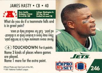 1991 Pro Set FACT Mobil #246 James Hasty Back