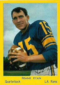 1960 Bell Brand Los Angeles Rams #3 Frank Ryan Front