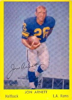 1960 Bell Brand Los Angeles Rams #7 Jon Arnett Front