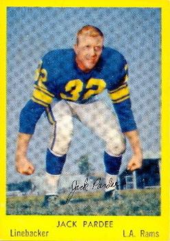 1960 Bell Brand Los Angeles Rams #9 Jack Pardee Front