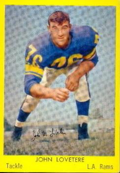 1960 Bell Brand Los Angeles Rams #11 John Lovetere Front