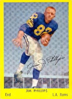 1960 Bell Brand Los Angeles Rams #13 Jim Phillips Front
