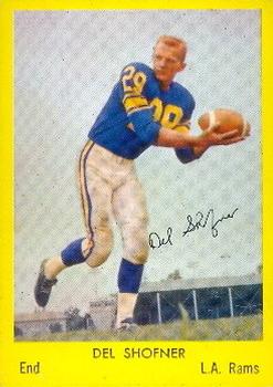 1960 Bell Brand Los Angeles Rams #15 Del Shofner Front