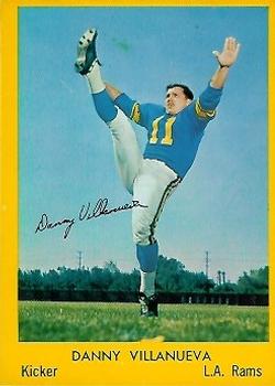 1960 Bell Brand Los Angeles Rams #24 Danny Villanueva Front