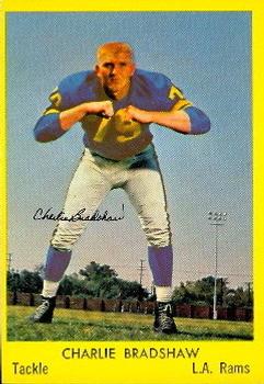 1960 Bell Brand Los Angeles Rams #30 Charley Bradshaw Front