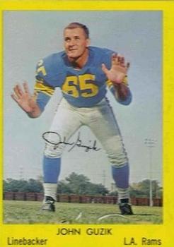 1960 Bell Brand Los Angeles Rams #31 John Guzik Front