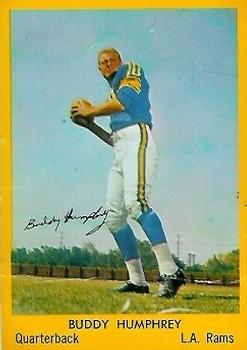 1960 Bell Brand Los Angeles Rams #32 Buddy Humphrey Front
