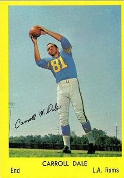 1960 Bell Brand Los Angeles Rams #33 Carroll Dale Front