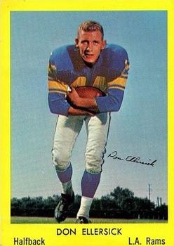 1960 Bell Brand Los Angeles Rams #34 Don Ellersick Front