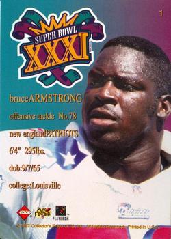 1997 Collector's Edge Masters - Patriots Super Bowl XXXI #1 Bruce Armstrong Back
