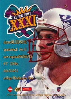 1997 Collector's Edge Masters - Patriots Super Bowl XXXI #2 Drew Bledsoe Back