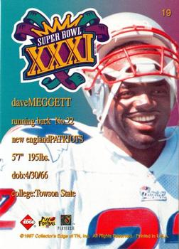 1997 Collector's Edge Masters - Patriots Super Bowl XXXI #19 Dave Meggett Back