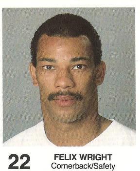 1985 Coke/Mr. Hero Cleveland Browns #NNO Felix Wright Front