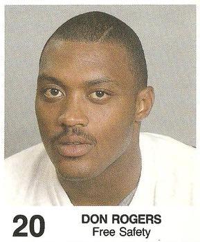 1985 Coke/Mr. Hero Cleveland Browns #NNO Don Rogers Front