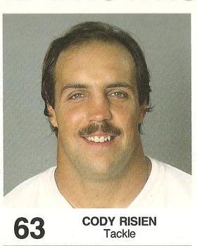 1985 Coke/Mr. Hero Cleveland Browns #NNO Cody Risien Front