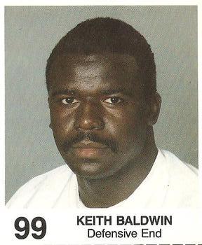 1985 Coke/Mr. Hero Cleveland Browns #NNO Keith Baldwin Front