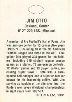 1981 TCMA Greats #NNO Jim Otto Back