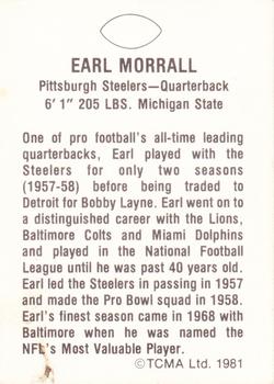 1981 TCMA Greats #NNO Earl Morrall Back