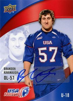 2013 Upper Deck USA Football - Autographs #46 Brandon Kavanaugh Front