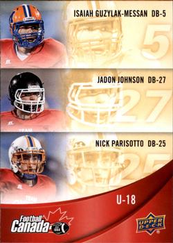 2013 Upper Deck USA Football - Team Canada #C-16 Jadon Johnson / Isaiah Guzylak-Messan / Nick Parisotto Front