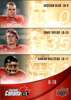 2013 Upper Deck USA Football - Team Canada #C-19 Chad Taylor / Damian Halstead / Addison Olah Front